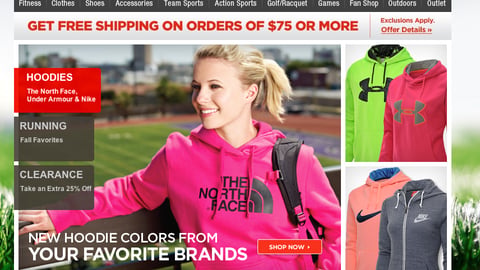 Sports Authority Hoodies Carousel Ad